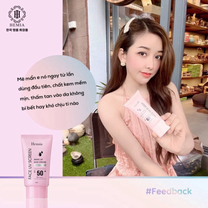 [CHÍNH HÃNG] Kem Chống Nắng HEMIA Nhập Khẩu Hàn Quốc Dưỡng Trắng Make up Bảo Vệ Da Chống Lão Hoá- Da Dầu, Da mụn, Da khô | BigBuy360 - bigbuy360.vn