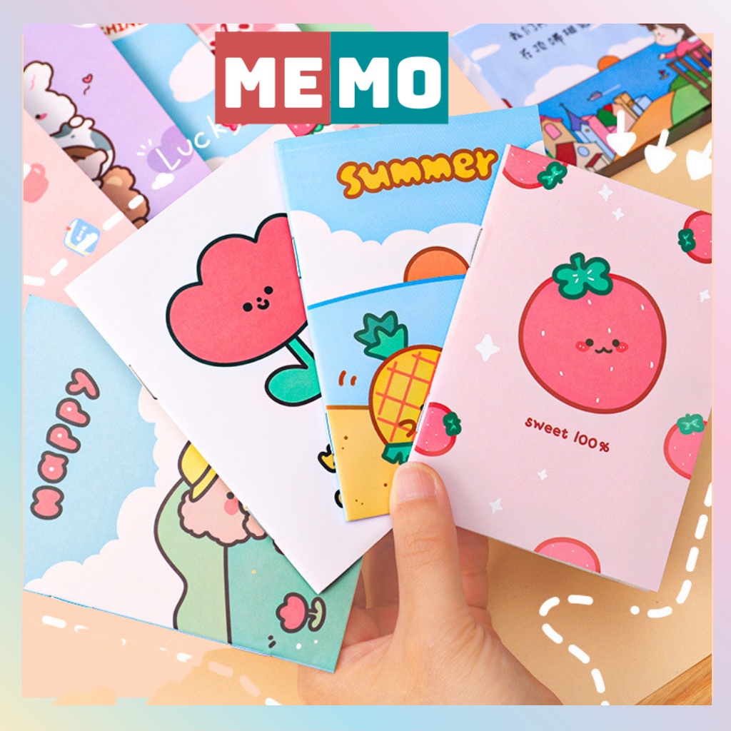 Sổ tay ghi chép, notebook, sổ tay mini cute MEMO 32 trang có dòng kẻ tiện dụng