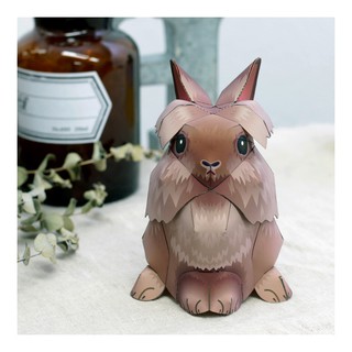 Mô hình giấy động vật thỏ Lionhead Rabbit