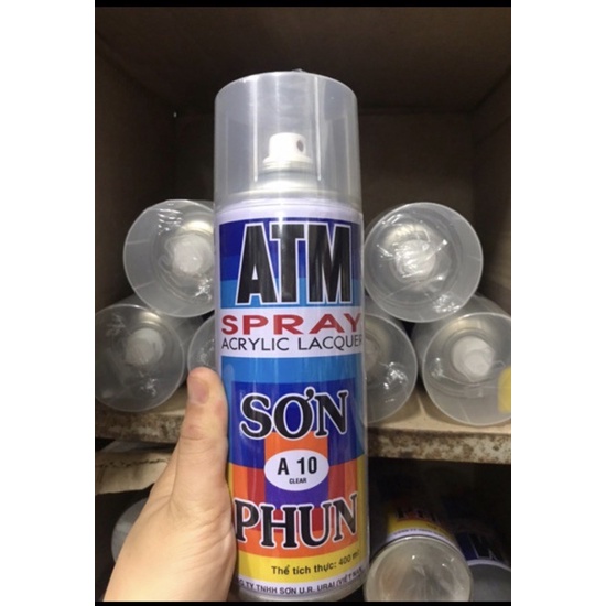 Sơn xịt bóng ATM phủ bóng cho tranh sơn dầu, Acrylic, tranh đính đá, thêu...