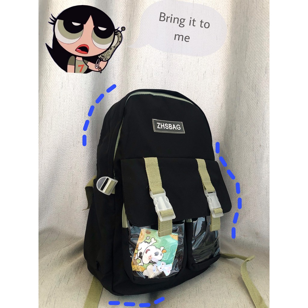 [HOT TREND] BALO ĐI HỌC TRONG SUỐT🎒 FREE SHIP🎒 BALO UNISEX HÀNG CHẤT LƯỢNG CAO (ẢNH+VID THẬT)- TẶNG KÈM ICON ĐÍNH BALO