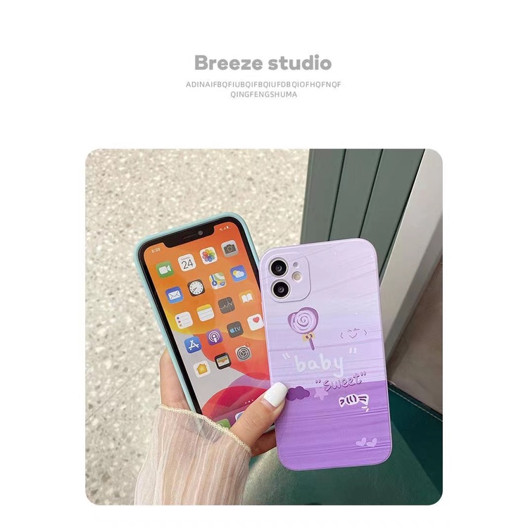 Case Samsung S20Plus S20 + S20 S20 ULTRA S10 S10 PLUS S21FE A42 5G A81 M60S Note10Lite A82 5G Couple mobile phone case Moon lollipop straight edge 90°