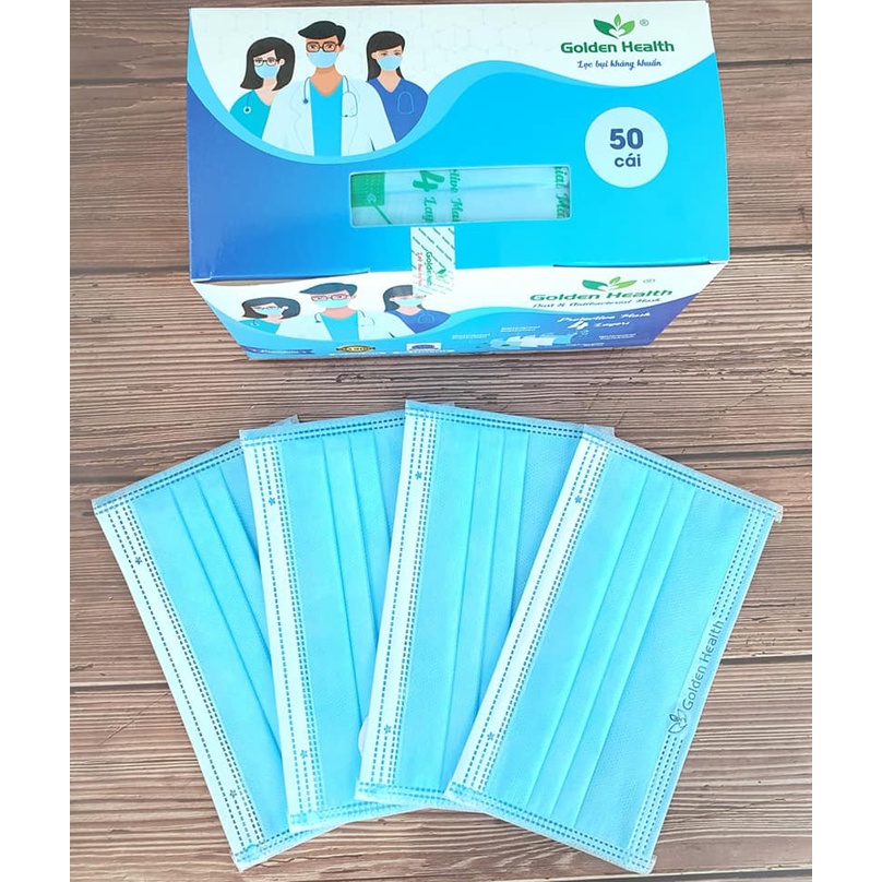Khẩu trang Y Tế 4 lớp cao cấp Golden Health - Giấy tờ đầy đủ ISO CE, CFS, FDA