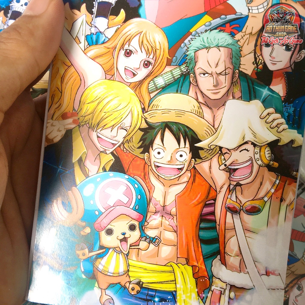 Sổ tay One Piece Nhóm Luffy Mũ Rơm, Zoro, Sanji, usopp, chopper, Nami, Robin, Franky, Brook (AoThunGameVn)