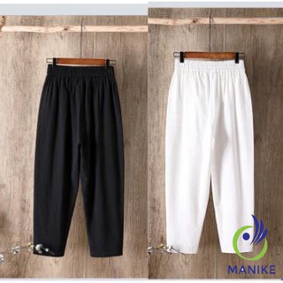 quần đũi nữ cạp chun banamo quần baggy lưng thun chất đũi nhẹ mát mã 39 xmtk