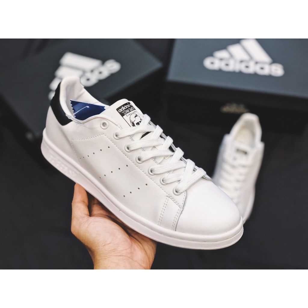 Giày nam nữ Stan Smith trắng gót đen nhẹ êm bền thời trang cao cấp