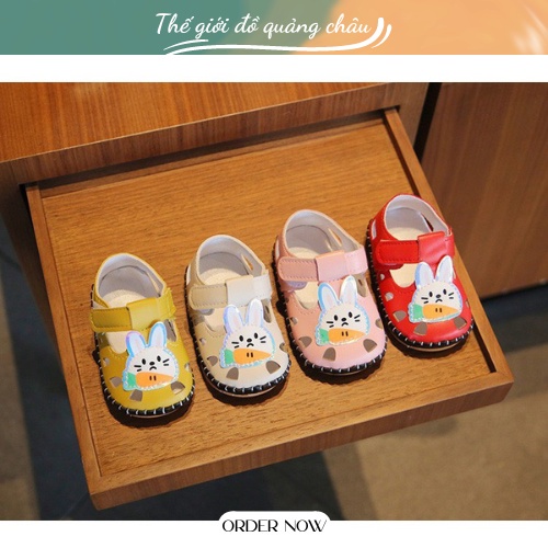 (A-85) Giày sandal tập đi cao cấp cho bé da mềm đế chống trơn hình ngộ nghĩnh hàng CAO CẤP QUẢNG CHÂU