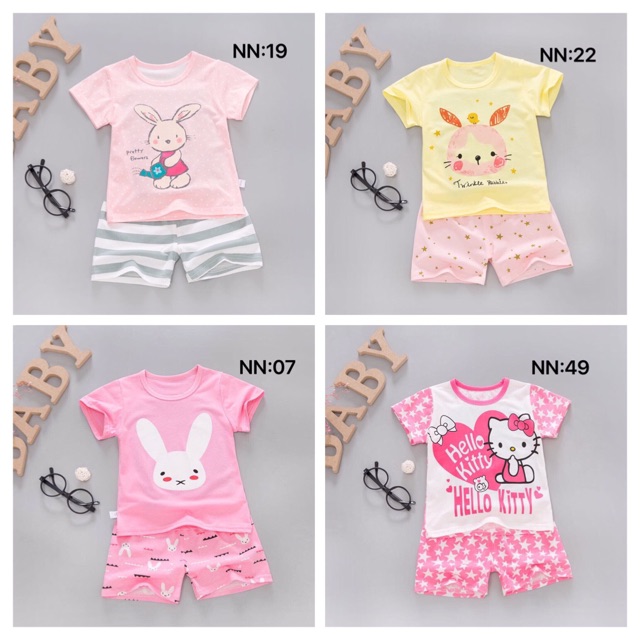 Bộ cotton thun bé trai bé gái xuất Hàn, các mẹ mua hàng inb cân nặng và số tháng để mình gửi mẫu nha còn size nha