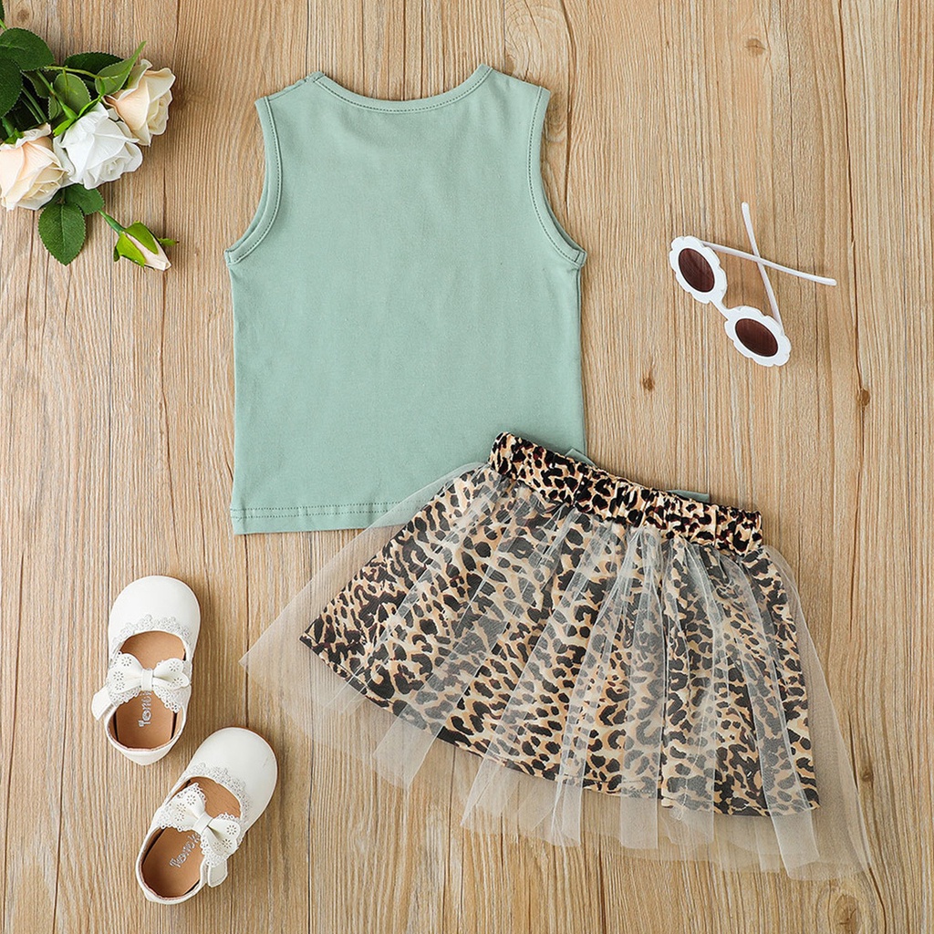 Combo bộ đồ bé gái 1-6 tuổi không tay áo croptop quần đùi Chân Váy Tulle set thời trang cho bé trẻ em