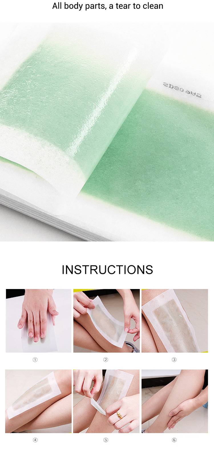 (Hàng Mới Về) Giấy Tẩy Lông Toàn Thân Guicami Một Mặt Tiện Dụng | BigBuy360 - bigbuy360.vn