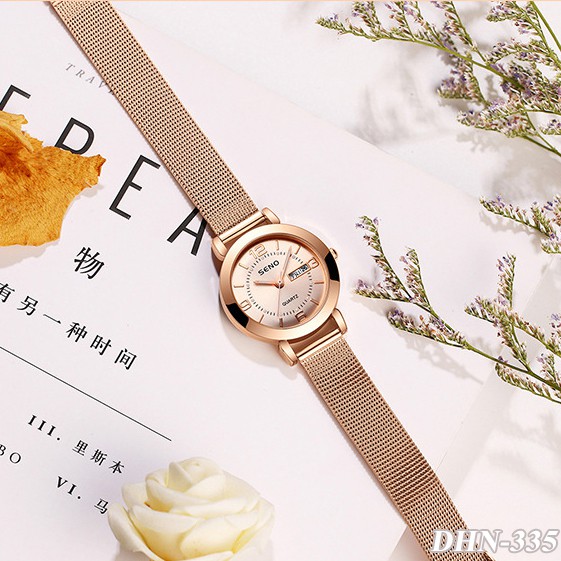 [Video chống nước] Đồng hồ nữ SENO hàng cao cấp dây kim loại chống nước mặt sapphia chống xước bảo hành 12 tháng | BigBuy360 - bigbuy360.vn