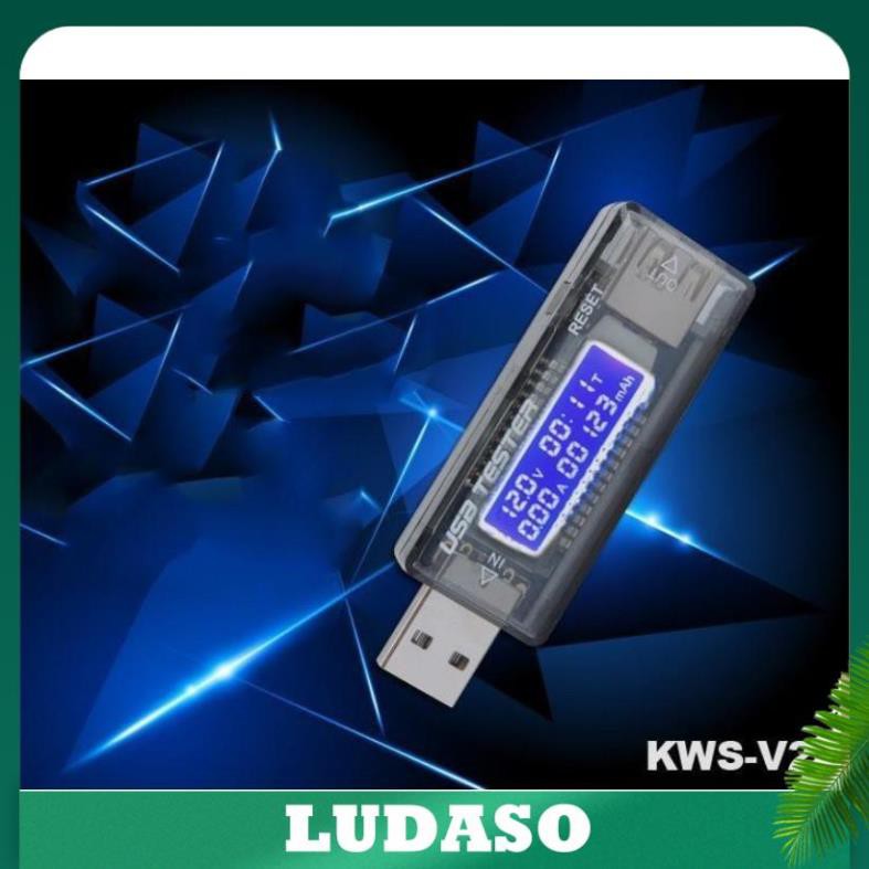 Thiết bị test pin sạc, củ sạc, đo dòng điện, check dung lượng pin KWS-V21 LUDASO