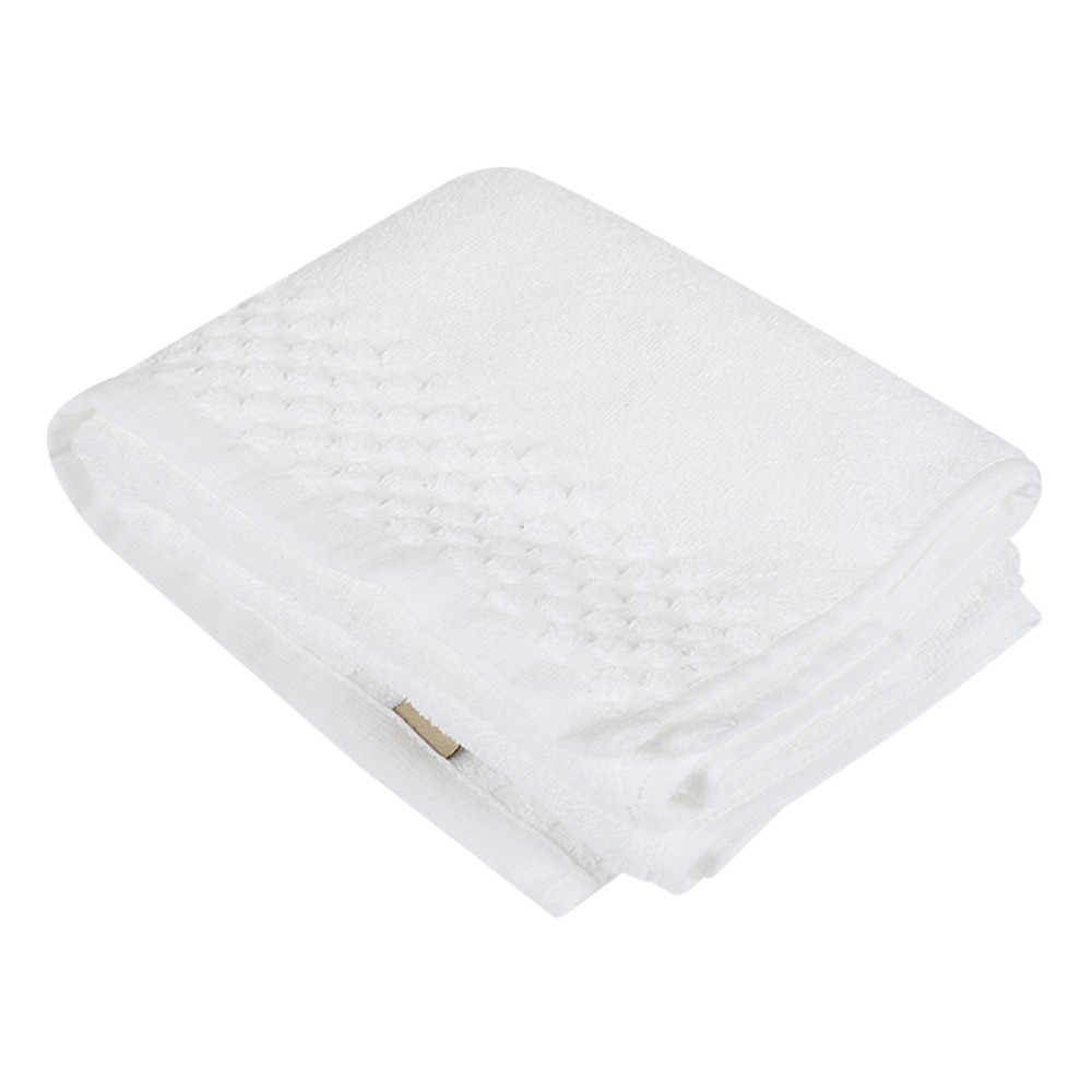HomeBase HLS Khăn tắm 100% cotton mềm mịn thấm nước nhập khẩu từ Thái Lan chuẩn khách sạn 40x81cm - trắng pixie