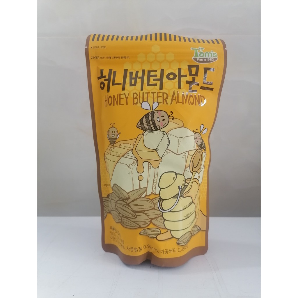 Hạt hạnh nhân tẩm bơ mật ong TOM'S FARM Honey Butter Almond 210g