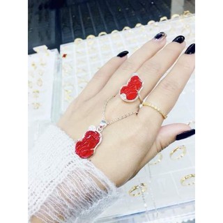 combo nhẫn dây chuyền tỳ hưu bọc bạc