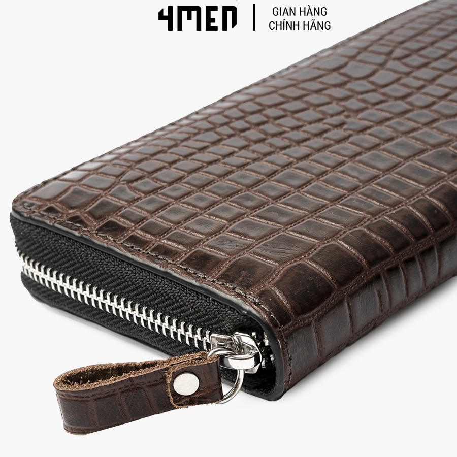 Ví da dài cầm tay nam lịch sự 4MEN BV017 da bò cao cấp