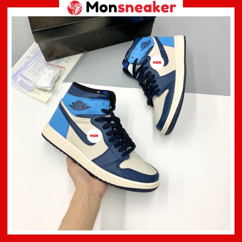 Giày Thể Thao Nam Nữ, Giày Sneaker JD Xanh Đen Cổ Cao Cao Cấp [Full Box + Bill]