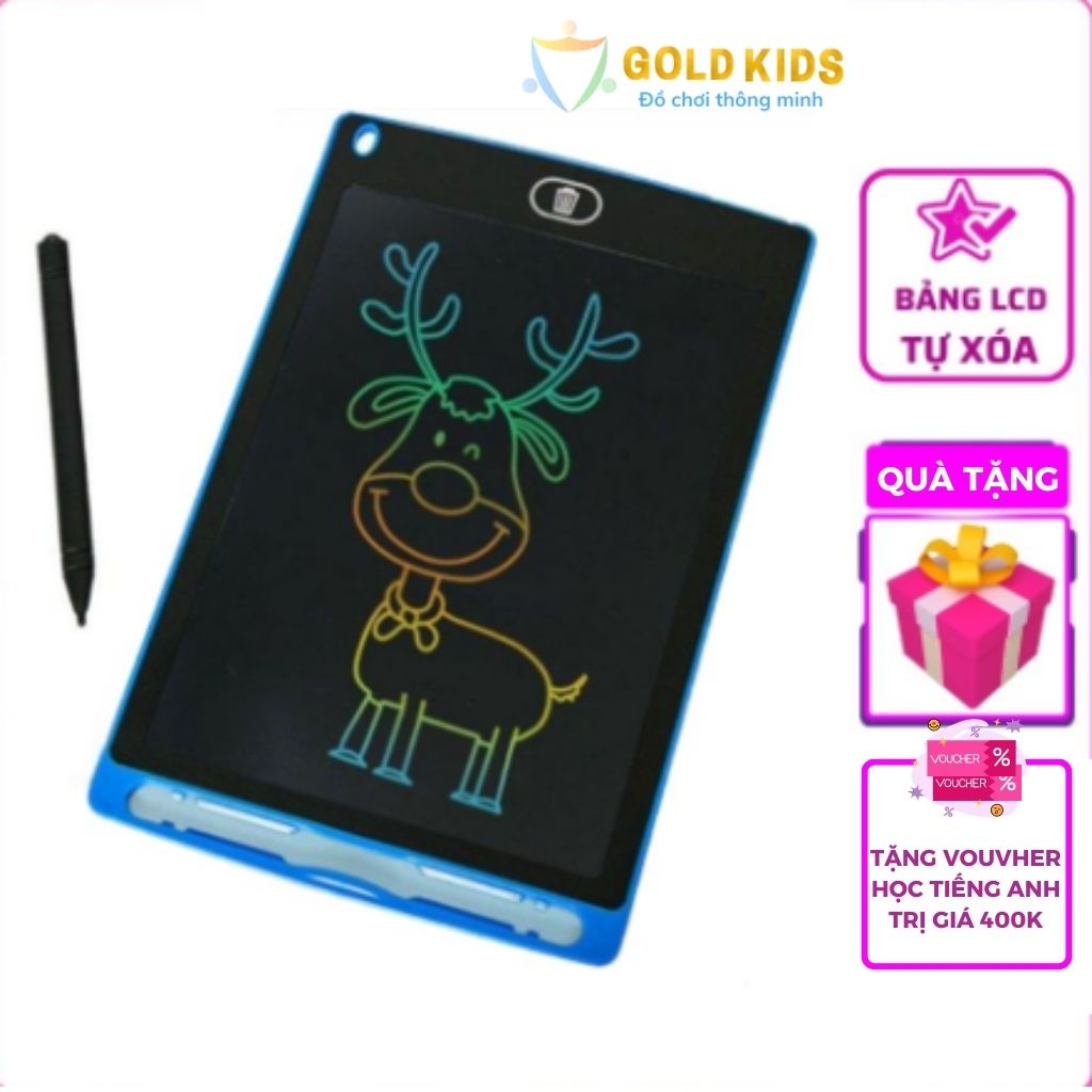 Bảng vẽ điện tử LCD tự xóa cho bé, bảng viết thông minh cho trẻ em 8.5in -Đồ chơi thông minh giáo dục sớm cho bé