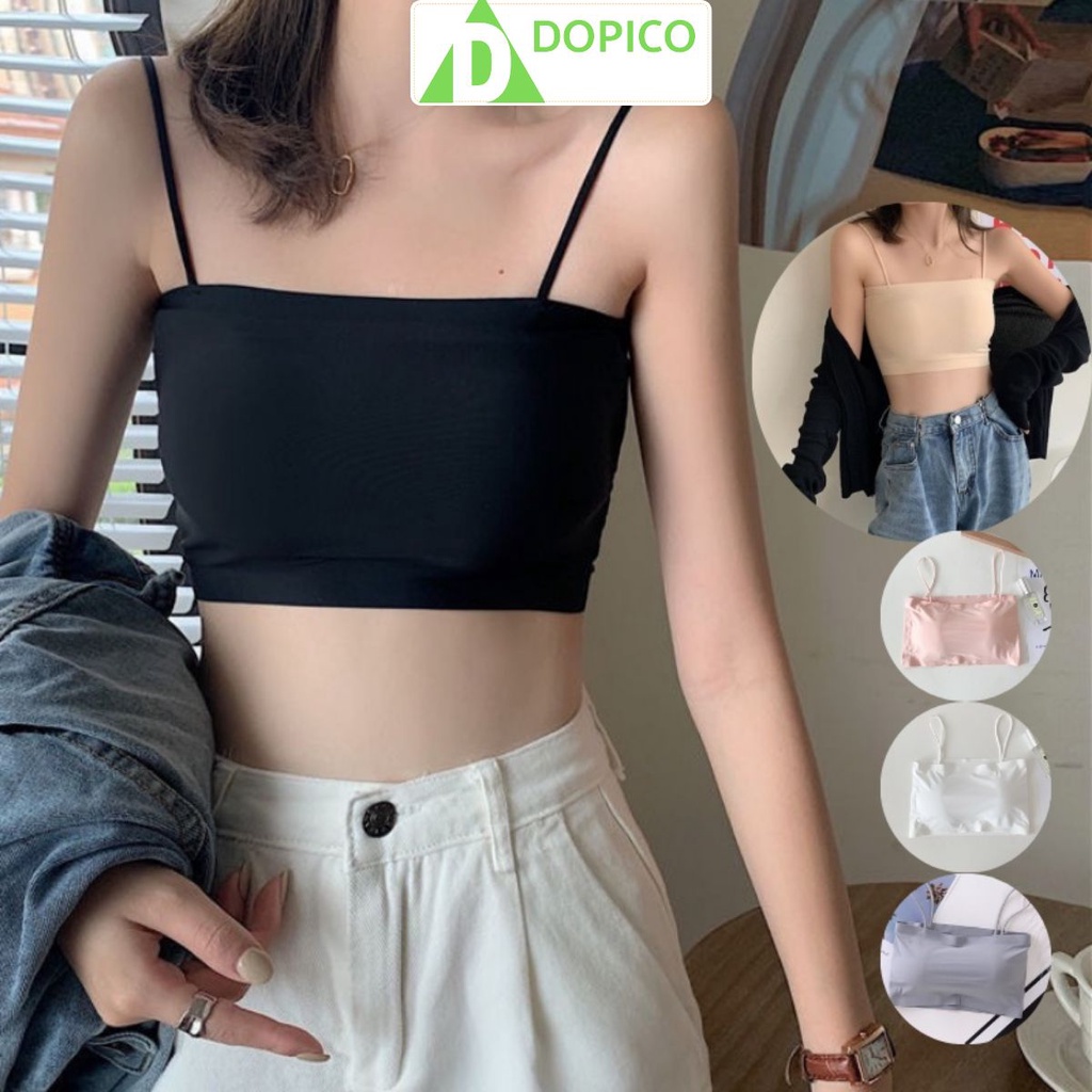 Áo bra nữ 2 dây đúc su đẹp, áo ngực su không gọng mút mỏng DOPICO A8881