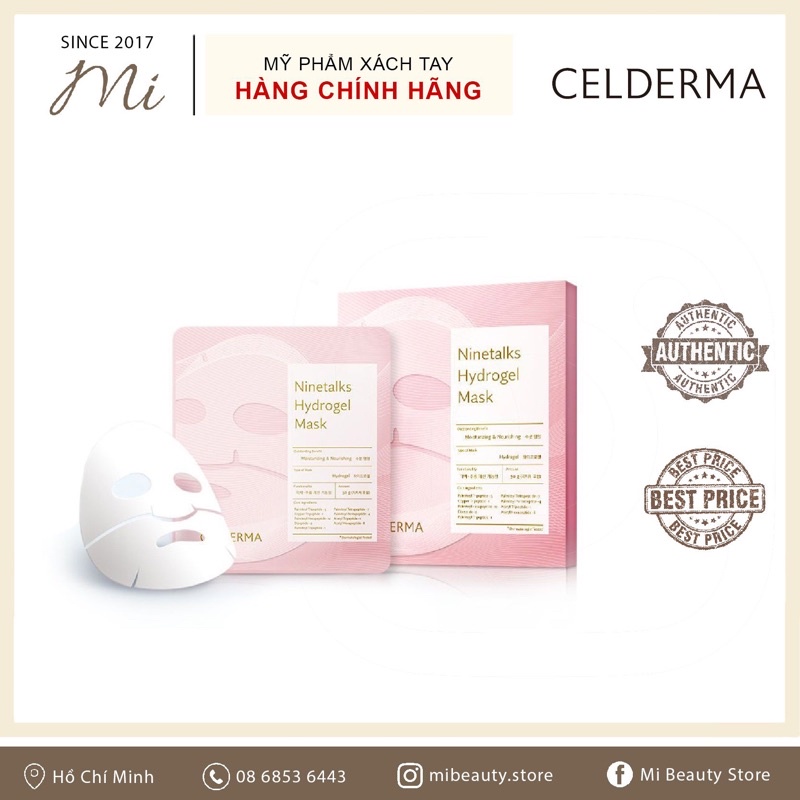 [Có Sẵn] [Date 2023] Mặt nạ thạch sinh học Celderma Ninetalks Hydrogel Mask