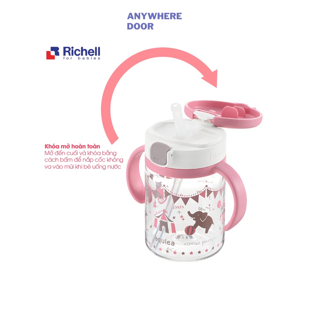 Bình Ống Hút AQ Richell cho bé 200ml/ 320ml