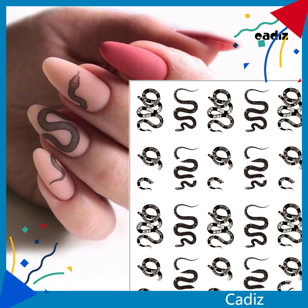 [Hàng mới về] Set 4 Nhãn Dán Trang Trí Móng Tay 3d Nghệ Thuật