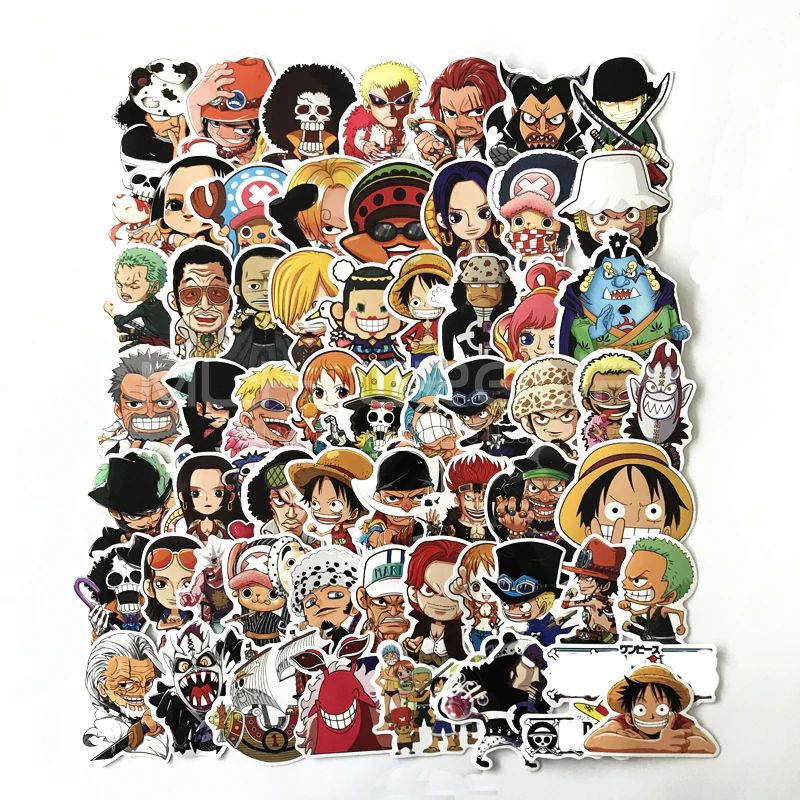 Decal dán xe đạp trang trí các nhân vật hoạt hình sticker trong One Piece (Đảo Hải Tặc) MLH