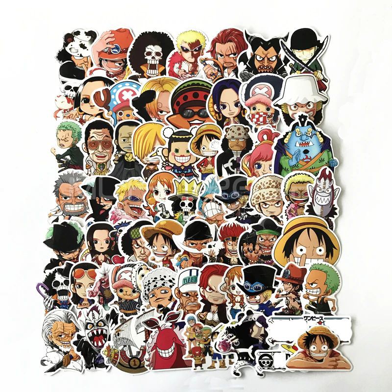 Decal dán xe đạp trang trí các nhân vật hoạt hình sticker trong One Piece  MLH