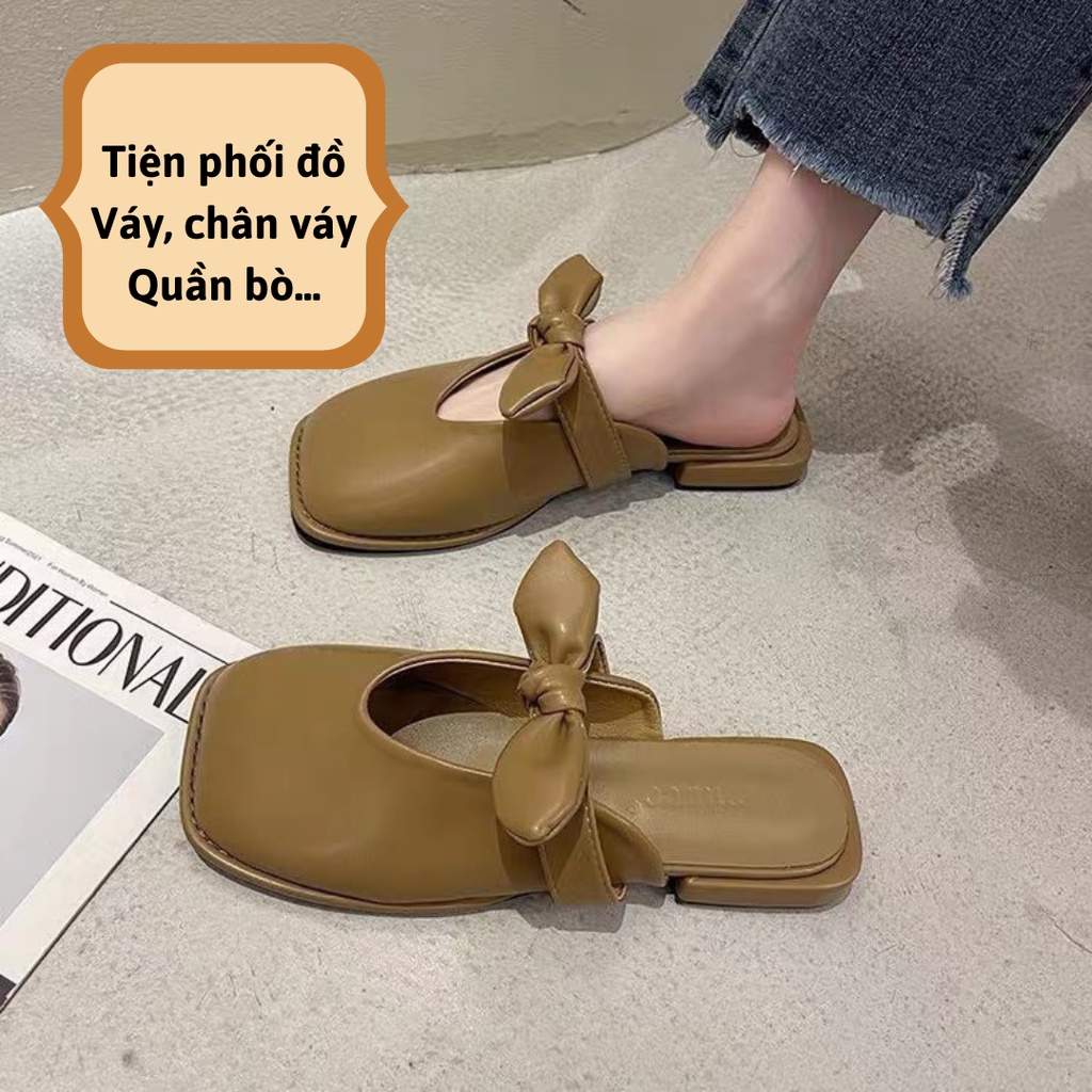 Sục nữ vintage mũi vuông hàng quảng châu