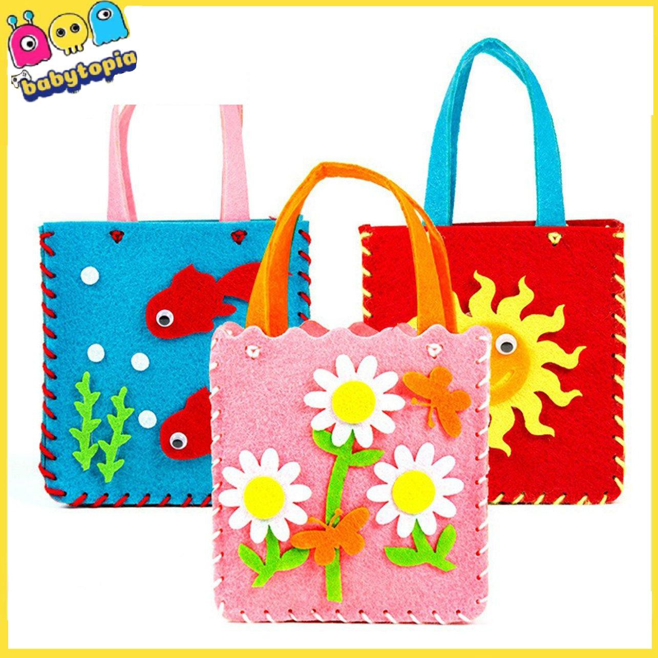 DIY Tote Bag Kindergarten Handmade Creative Paste Material Bag Candy Bag Gift Educational Toy Colorful