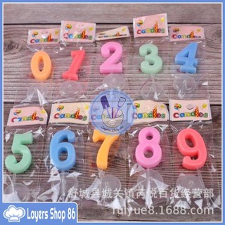 Nến màu số sinh nhật Layersshop86 - dụng cụ làm bánh