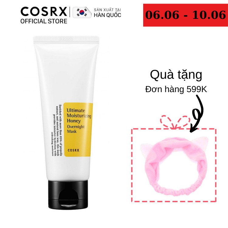 Mặt Nạ Ngủ Keo Ong Dưỡng Ẩm Và Tái Tạo Da COSRX Ultimate Moisturizing Honey Overnight Mask 60ml