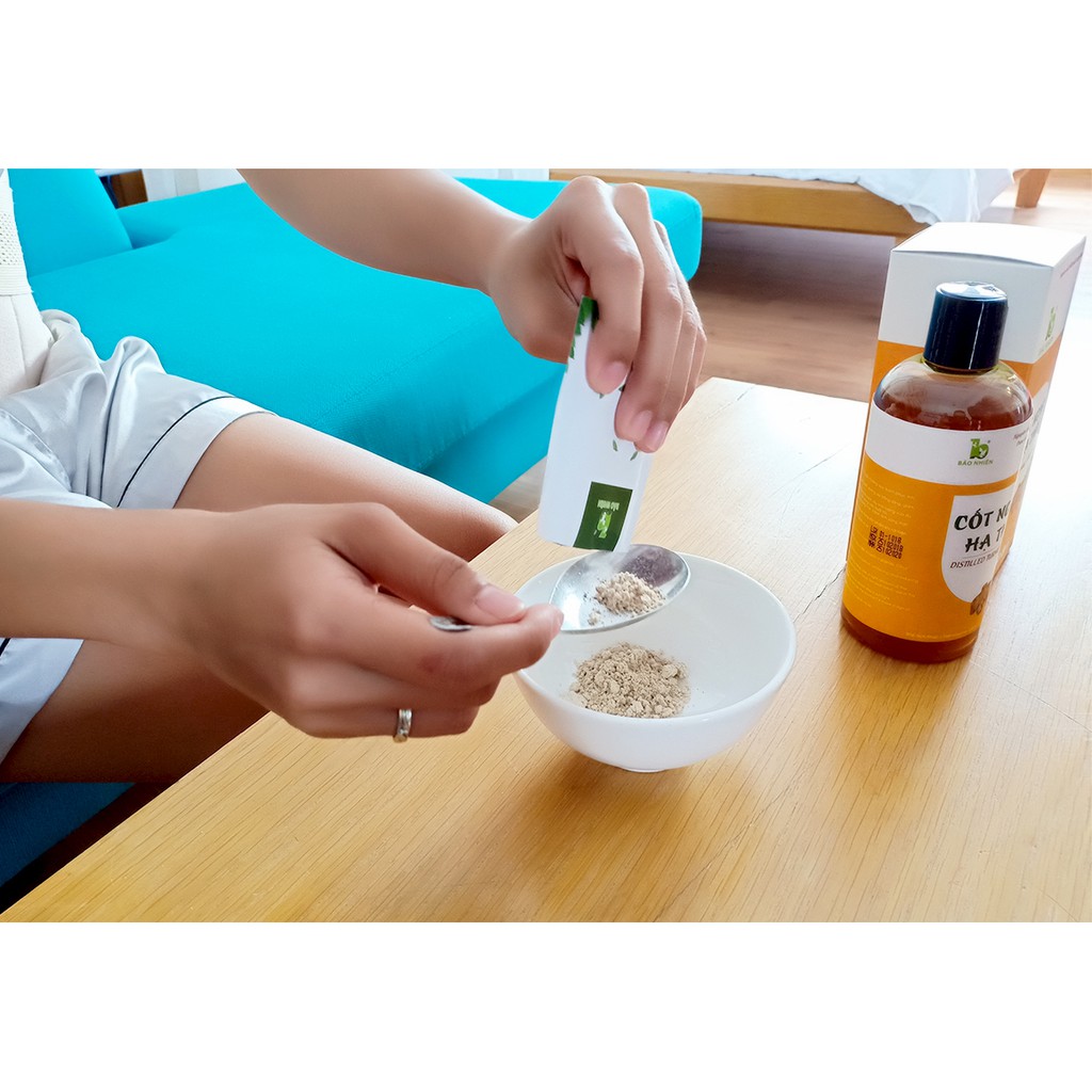 Mặt Nạ Nghệ Ủ Bảo Nhiên 50g giúp giảm mụn – hết thâm sạm – da trắng hồng, mịn màng