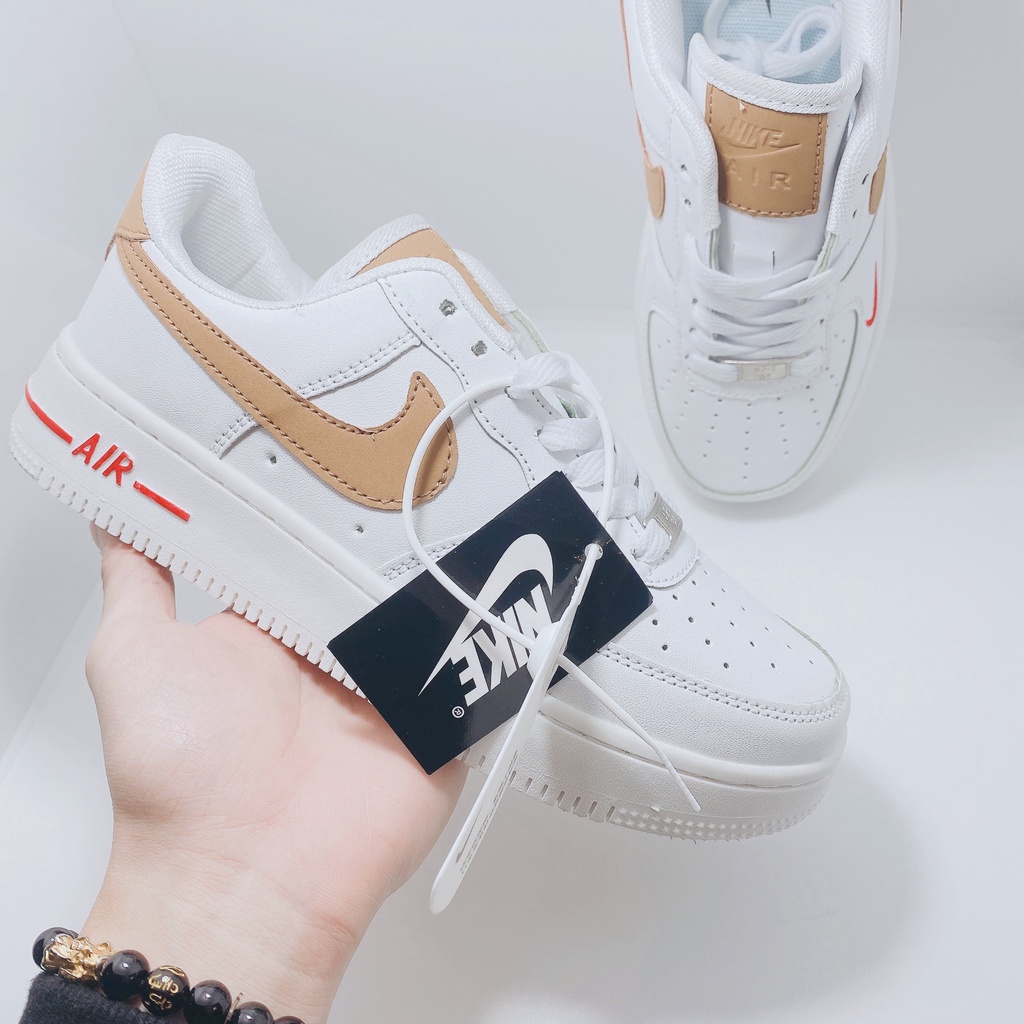 Giày Thể Thao Nam Nữ Sneaker AF1 Cổ Thấp Trắng Swosh Vàng Đỏ Full Size | BigBuy360 - bigbuy360.vn