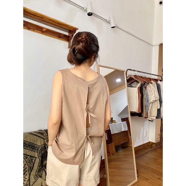 Áo sát nách cột dây