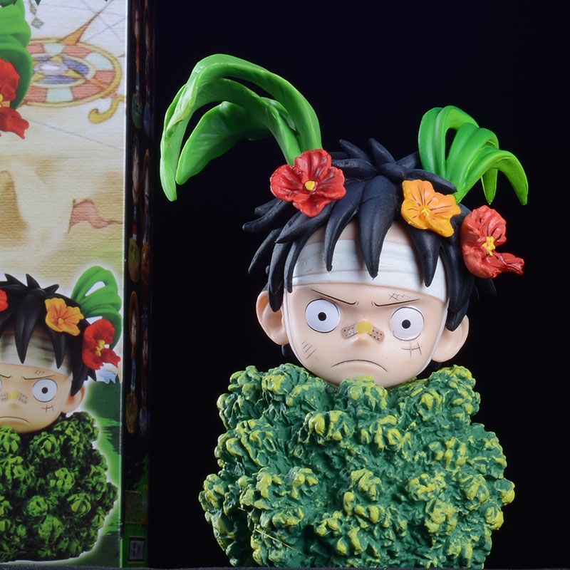 One Piece Mô hình làm bằng tay Thời thơ ấu Luffy Grass Dễ thương Vui nhộn Sáng tạo Anime Đồ chơi Trang trí Quà tặng sinh