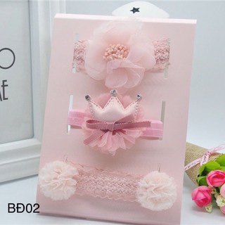 Sét 3 băng đô kèm hộp xinh cho bé
