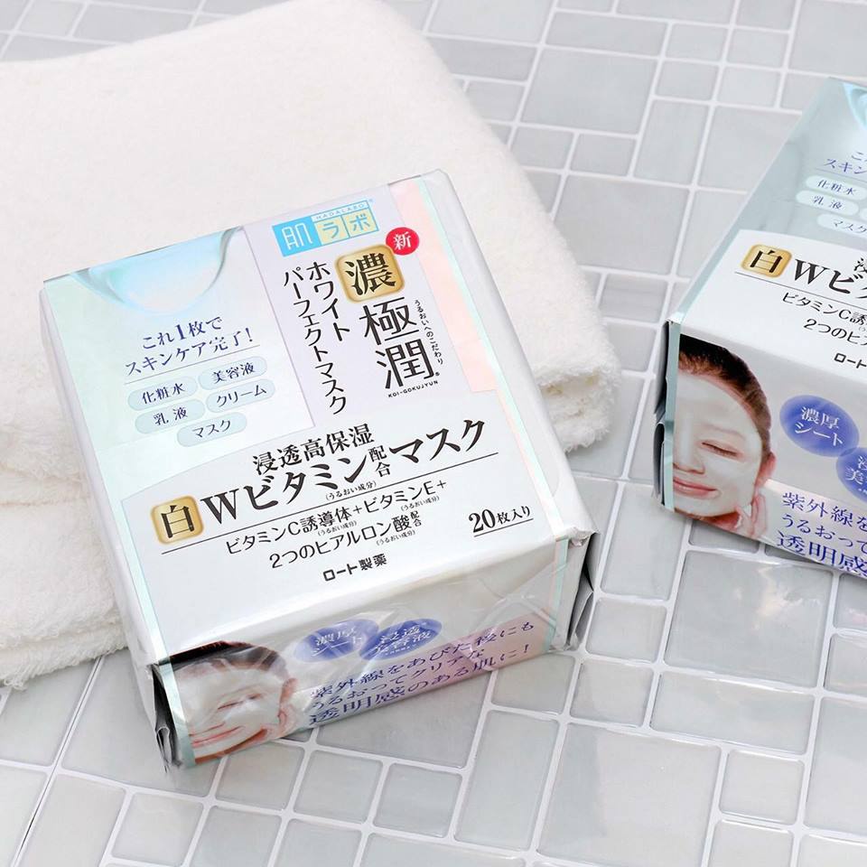 Mặt Nạ Hadalabo Koi Gokujyun White Perfect 20 Miếng