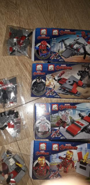 Sét 12 hộp lắp ráp LegoSuper Heroes mars 1164 máy bay chiến đấu