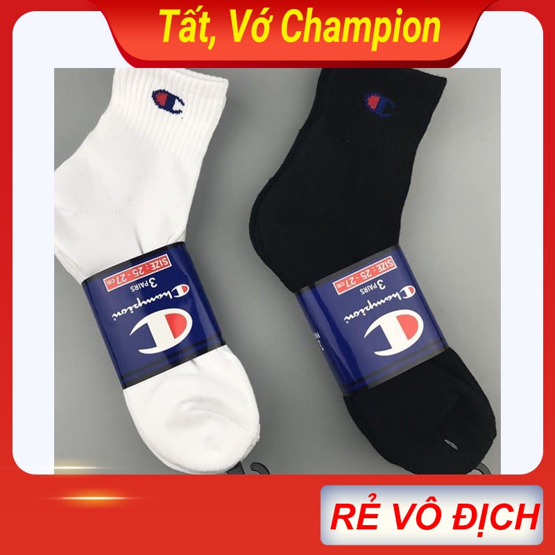 Tất, Vớ Champion thể thao ⚡FREE SHIP⚡ TOÀN QUỐC cho nam nữ đá bóng, chạy bộ loại dài ngắn dệt kim hàng cao cấp xuất khẩu