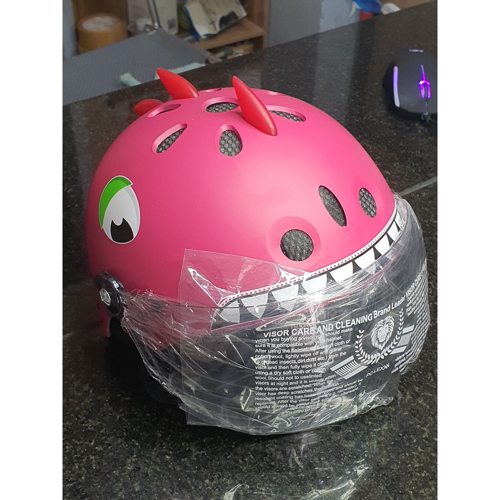 Mũ, Nón Bảo Hiểm Khủng Long Loại Đẹp Có Kính Cho Bé Trai Bé Gái