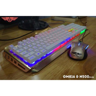 Bàn phím giả cơ Newmen GM816 có dây Full Led Chính hãng