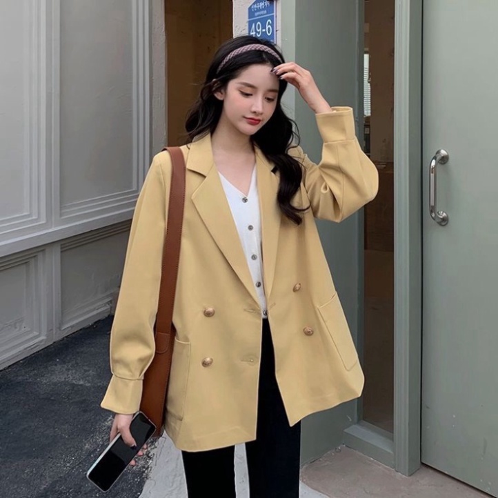 Áo Khoác Blazer Nữ TaoBao, Áo Vest Nữ Blazer Dáng Dài Form Thụng Khoác Ngoài Phong Cách Hàn Quốc