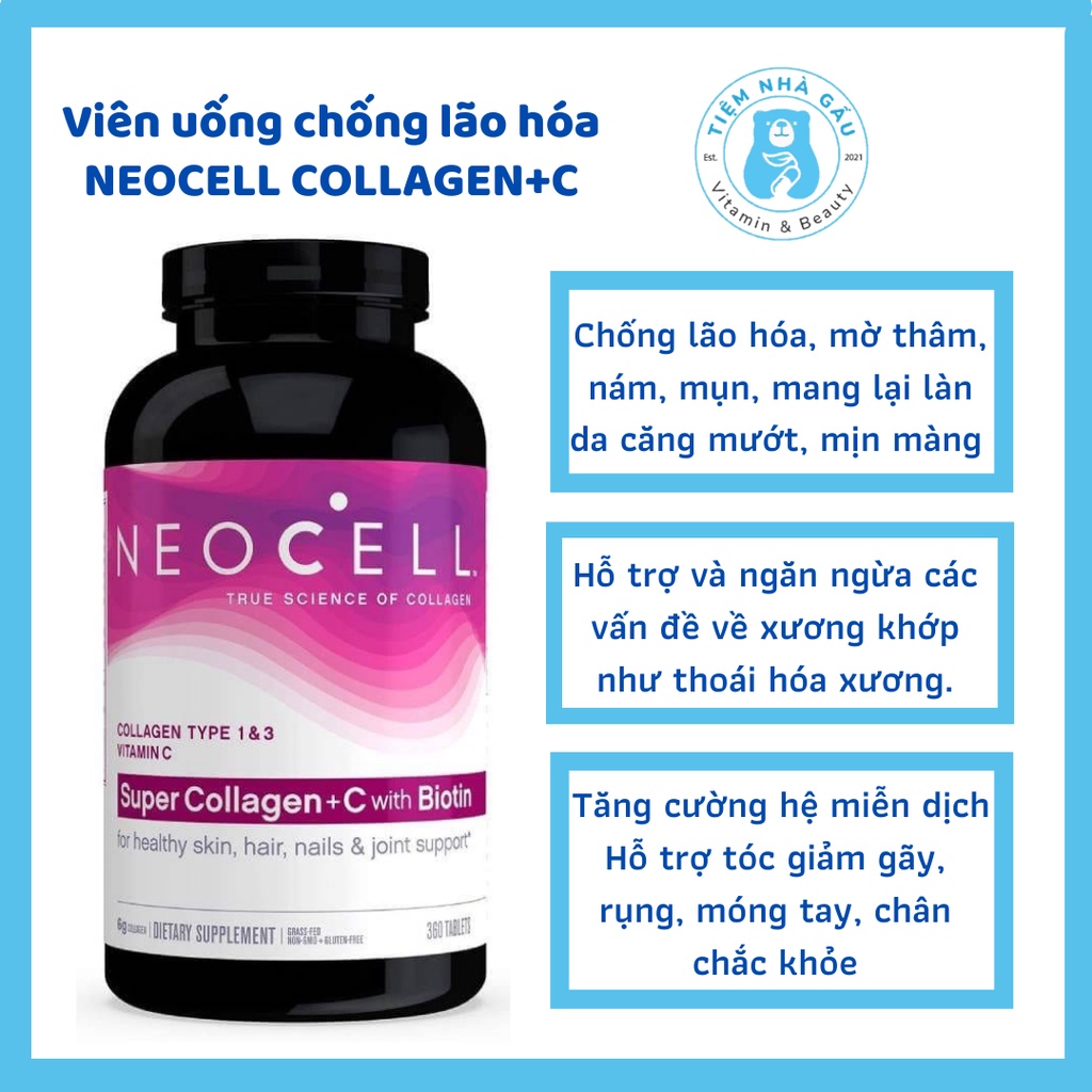 [Viên uống] Neocell Super Collagen + C