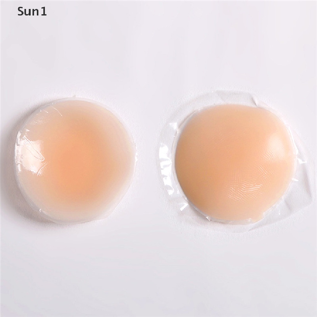 Cặp miếng dán ngực tự dính silicone hình tròn/ trái tim/ bông hoa dành cho nữ