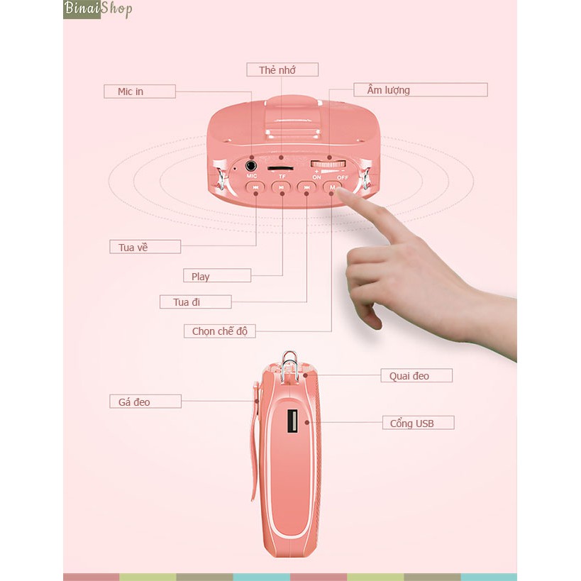 Máy trợ giảng không dây SHIDU SD-S615 UHF