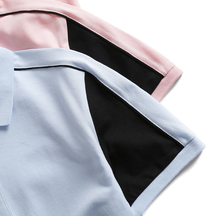 Áo thun Polo nam phối tay áo đen MRC 2106019 vải cá sấu Cotton cao cấp chuẩn form trẻ trung nổi bật - MENFIT