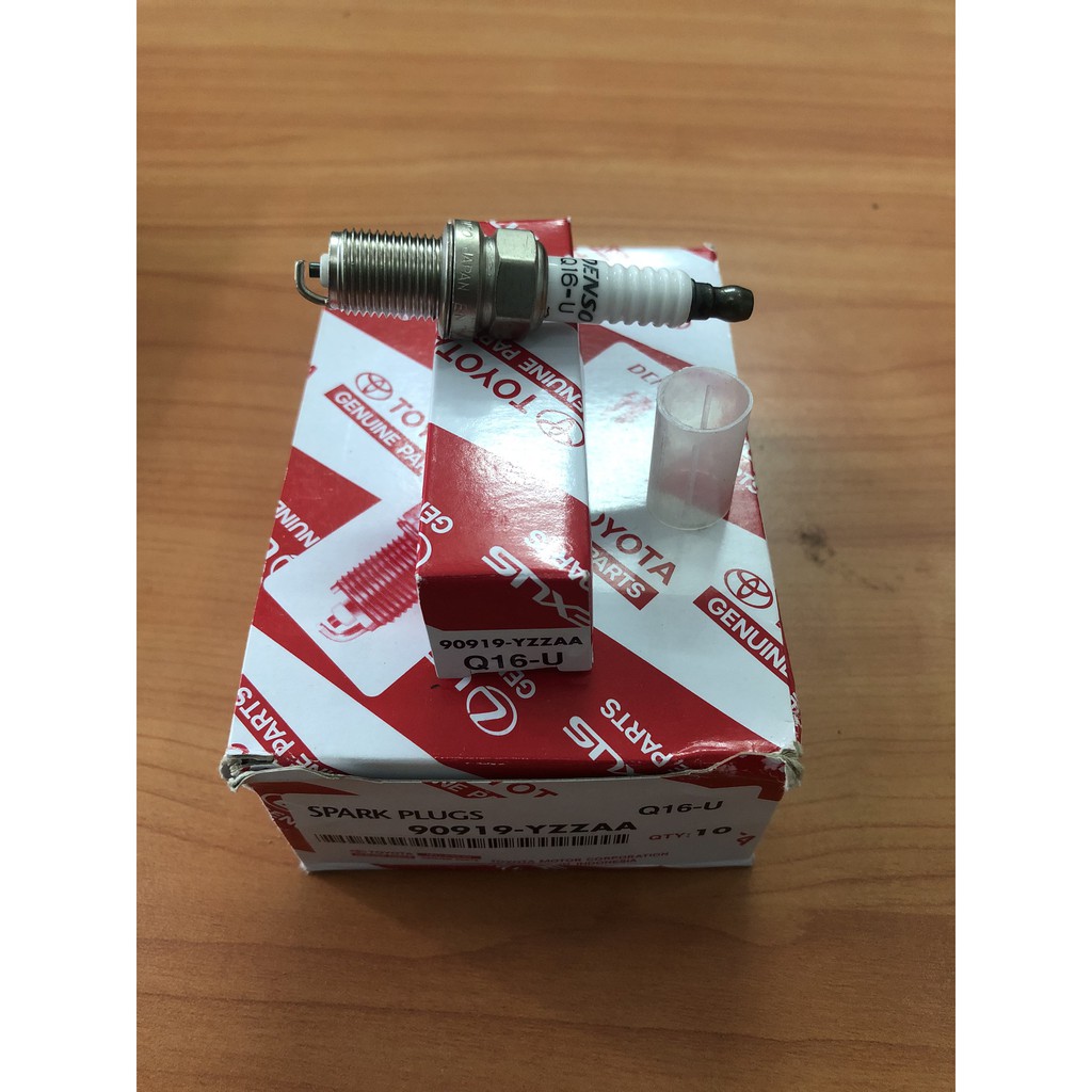 Bộ 4 Bugi DENSO  xe Toyota Vios Yaris Altis  Chính hãng  ren 14 chân ngắn Q16-U