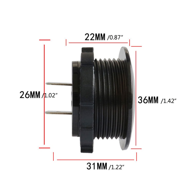 Vôn Kế Kỹ Thuật Số Màn Hình LED Tròn Hiển Thị Điện Áp 12-24V Cho Xe Hơi