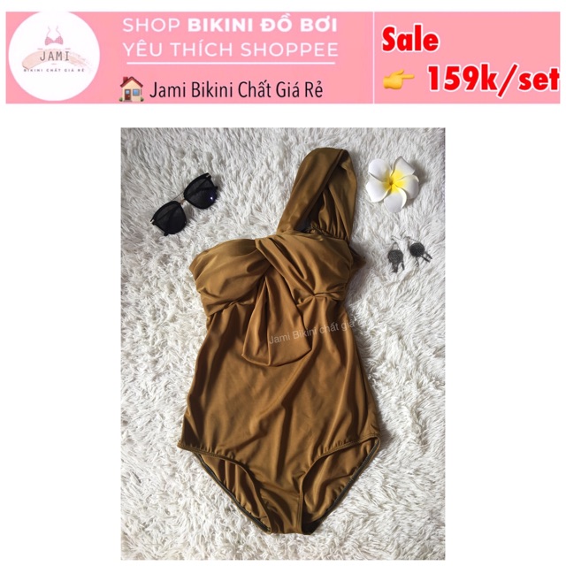 [Thanh lý xã hàng] BIKINI một mảnh bodysuit dây chéo vai nâng ngực freesize đi biển-JAMI-MOM26